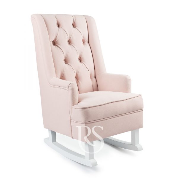 Kleiner schaukelstuhl rosa Little Royal Rocker Pink White Perspective rocking seats