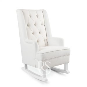 Kleine schommelstoel wit Little Royal Rocker White White Perspective rocking seats