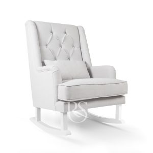 Rocking chair - Crystal Royal Rocker - grey- white wood rocking seat