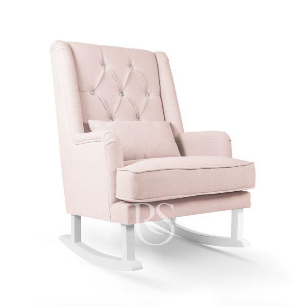 Rocking chair - Crystal Royal Rocker - pink - white rocking seat
