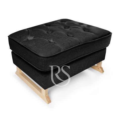 Royal footstool - voetbank - pouf - pied - black - noir - zwart - negro - schwarz rockingseats