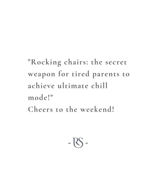 Wishing all the parents out there a lovely weekend filled with joyful & relaxing moments 🥂✨💭 #happyweekend

#cheerstotheweekend #parentinglife #parentingjourney #weekendquotes #quotesaboutlife #rockingseats